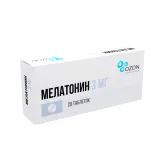 Упаковка: Мелатонин таблетки, покрытые пленочной оболочкой 3 мг, 20 шт.