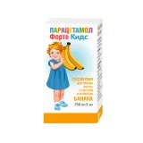 Упаковка: Парацетамол ФортеКидс, суспензия для внутреннего применения (Банан) 250 мг /5 мл, 80 мл