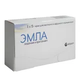 Упаковка: Эмла, крем для местного и наружного применения, 5 г, 1 шт.