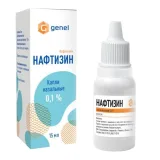 Упаковка: Нафтизин, капли назальные 0.1 % флакон/капельница, 15 мл