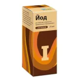 Упаковка: Йод, раствор для наружного применения спиртовой 5 %, фл с лопаткой 25 мл