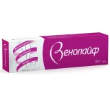 Упаковка: Венолайф, гель 0,25%+5%+2%, туба 35 г