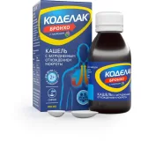 Упаковка: Коделак Бронхо, сироп с чабрецом, флакон (+мерная ложка), 200 мл