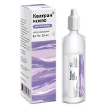 Упаковка: Кватран ксило, капли назальные 0,1%, тюбик-капельница 20 мл