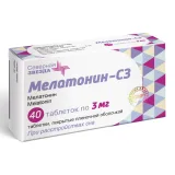 Упаковка: Мелатонин-СЗ, таблетки покрыт. плен.об. 3 мг, 40 шт.