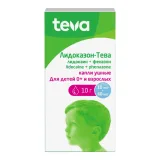 Упаковка: Лидоказон-Тева, капли ушные 10 мг/г +40 мг/г флакон, 10 г