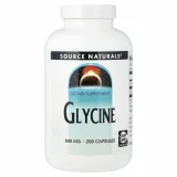 Упаковка: Source Naturals, глицин, 500 мг, 200 капсул