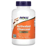 Упаковка: NOW Foods, Активированный уголь, 200 вегетарианских капсул