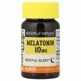 Упаковка: Mason Natural, Мелатонин, 10 мг, 60 капсул