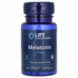 Упаковка: Life Extension, Мелатонин, 3 мг, 60 вегетарианских капсул