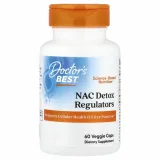 Упаковка: Doctor's Best, N-ацетилцистеин (NAC) для регуляции процесса детоксикации, 60 вегетарианских капсул