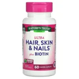 Упаковка: Nature's Truth, Ultra Hair, Skin & Nails плюс биотин, 60 капсул в оболочке