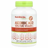 Упаковка: NutriBiotic, Аскорбиновая кислота, 100 % чистый витамин С, кристаллический порошок, 227 г (8 унций)