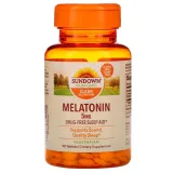 Упаковка: Sundown Naturals, Мелатонин, 5 мг, 90 таблеток