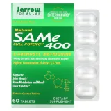 Упаковка: Jarrow Formulas, SAM-e (S-аденозил-L-метионин ) 400, 60 таблеток