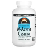Упаковка: Source Naturals, N-ацетилцистеин, 1000 мг, 180 таблеток
