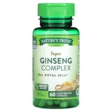 Упаковка: Nature's Truth, Super Ginseng Complex Plus, маточное молочко, 60 капсул с быстрым высвобождением