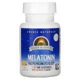 Упаковка: Source Naturals, мелатонин, апельсин, 1,0 мг, 100 пастилок