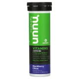 Упаковка: Nuun, Hydration, витамины и кофеин, шипучая витаминная добавка, ежевика и цитрус, 12 таблеток