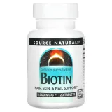 Упаковка: Source Naturals, Биотин, 5 мг, 120 таблеток