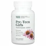 Упаковка: Michael's Naturopathic, Pre-Teen Girls, ежедневные поливитамины, 120 вегетарианских таблеток