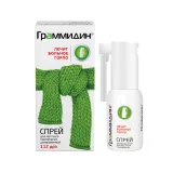 Упаковка: Граммидин спрей дозированный для взр 0,06мг+0,1мг доз 112доз
