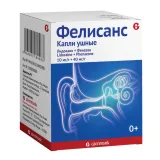 Упаковка: Фелисанс капли ушные 10мг   г+40мг   г 16мл
