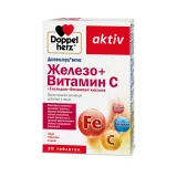 Упаковка: Доппельгерц Актив Железо + Витамин С + Гистидин + Фолиевая кислота таблетки 675мг № 30   БАД