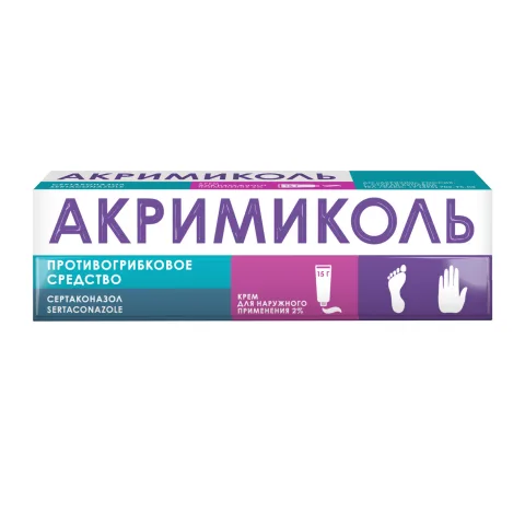Упаковка: Акримиколь крем для наружного применения 2% 15г