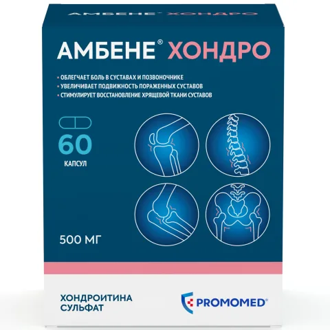 Упаковка: Амбене Хондро капсулы 500мг № 60