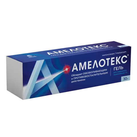 Упаковка: Амелотекс гель 1% 30г