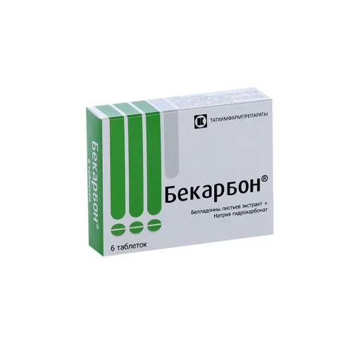 Упаковка: Бекарбон, 6 шт, таблетки