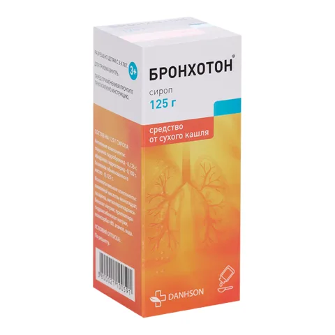 Упаковка: Бронхотон, 125 г, сироп