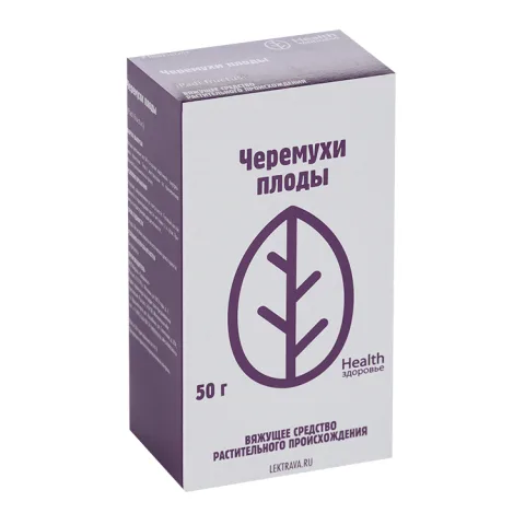 Упаковка: Черемухи плоды, 50 г, сырье растительное