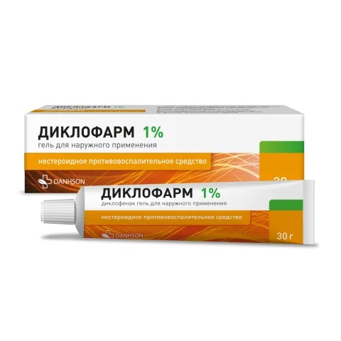 Упаковка: Диклофарм, гель для наружного применения 1 %, 30 г
