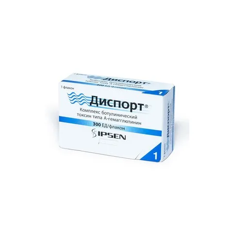 Упаковка: Диспорт лиоф.пригот.р-ра в/м.п/к введ. 300 ЕД №1