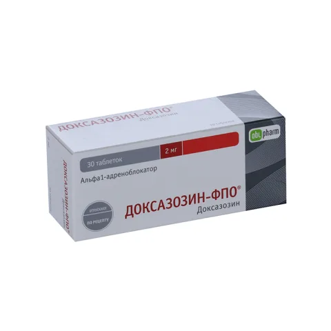 Упаковка: Доксазозин-ФПО 2 мг, 30 шт, таблетки