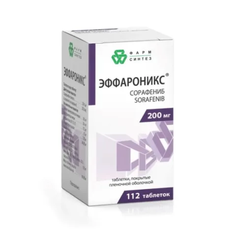 Упаковка: Эффароникс 200 мг, 112 шт, таблетки покрытые пленочной оболочкой