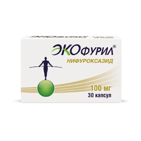 Упаковка: Экофурил, капсулы 100 мг, 30 шт.