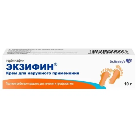 Упаковка: Экзифин, крем 1%, 10 г