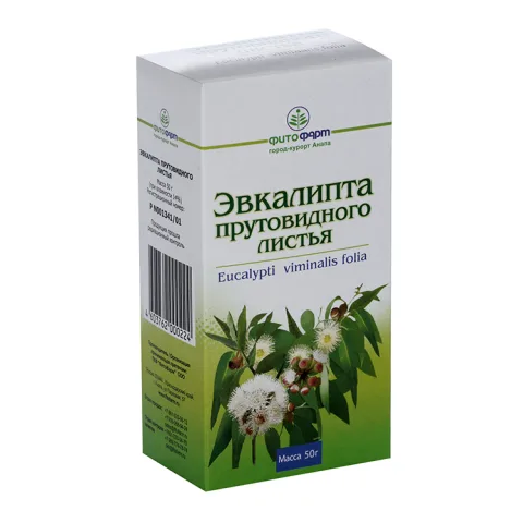 Упаковка: Эвкалипта лист, 50 г, сырье растительное измельченное Фитофарм