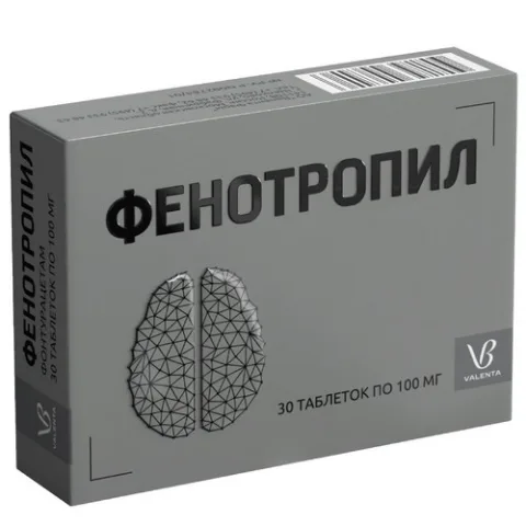 Упаковка: Фенотропил 100 мг, 30 шт, таблетки