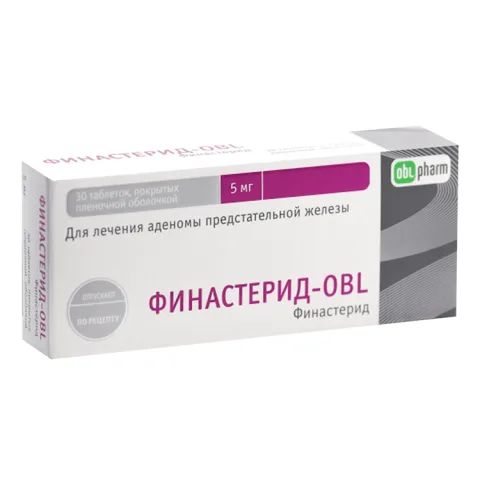 Упаковка: Финастерид-OBL 5 мг, 30 шт, таблетки покрытые пленочной оболочкой