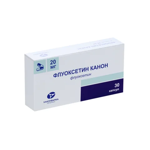 Упаковка: Флуоксетин-Канон 20 мг, 30 шт, капсулы
