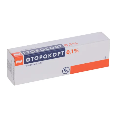 Упаковка: Фторокорт 0.1%, 15 г, мазь