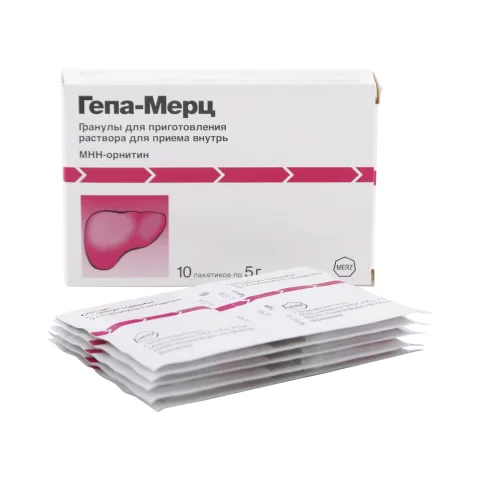 Упаковка: Гепа-мерц гранулы 5г №10