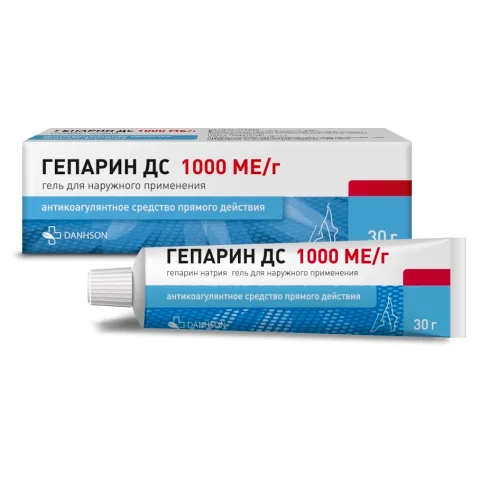 Упаковка: Гепарин ДС, гель для наружного применения 1000 МЕ/г, 30 г