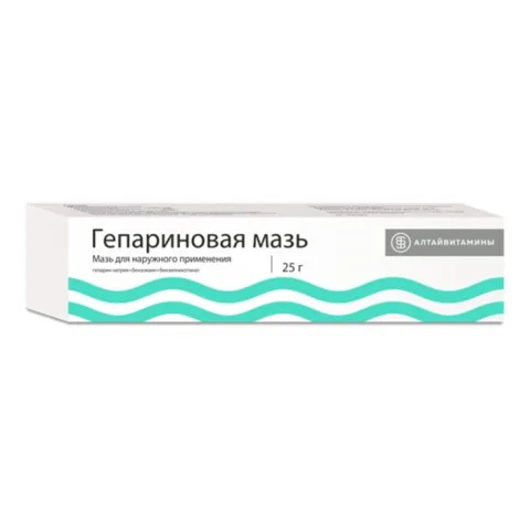 Упаковка: Гепариновая мазь 25 г, 1 шт.