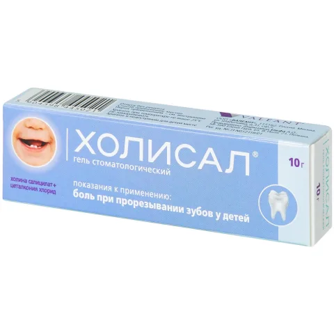 Упаковка: Холисал, гель стоматологический, 10 г