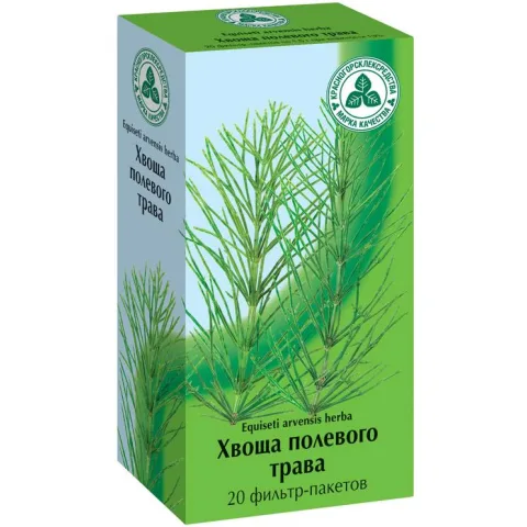 Упаковка: Хвоща полевого трава, пакетики 1,5 г, 20 шт.
